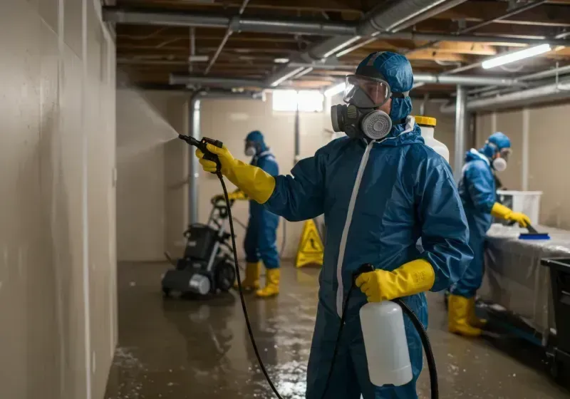 Basement Sanitization and Antimicrobial Treatment process in Wilburton, OK